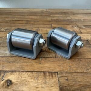 2in Weld-On Trailer Skid Wheels Heavy Duty Steel 2-Pack Anti-Drag Rollers NWOT